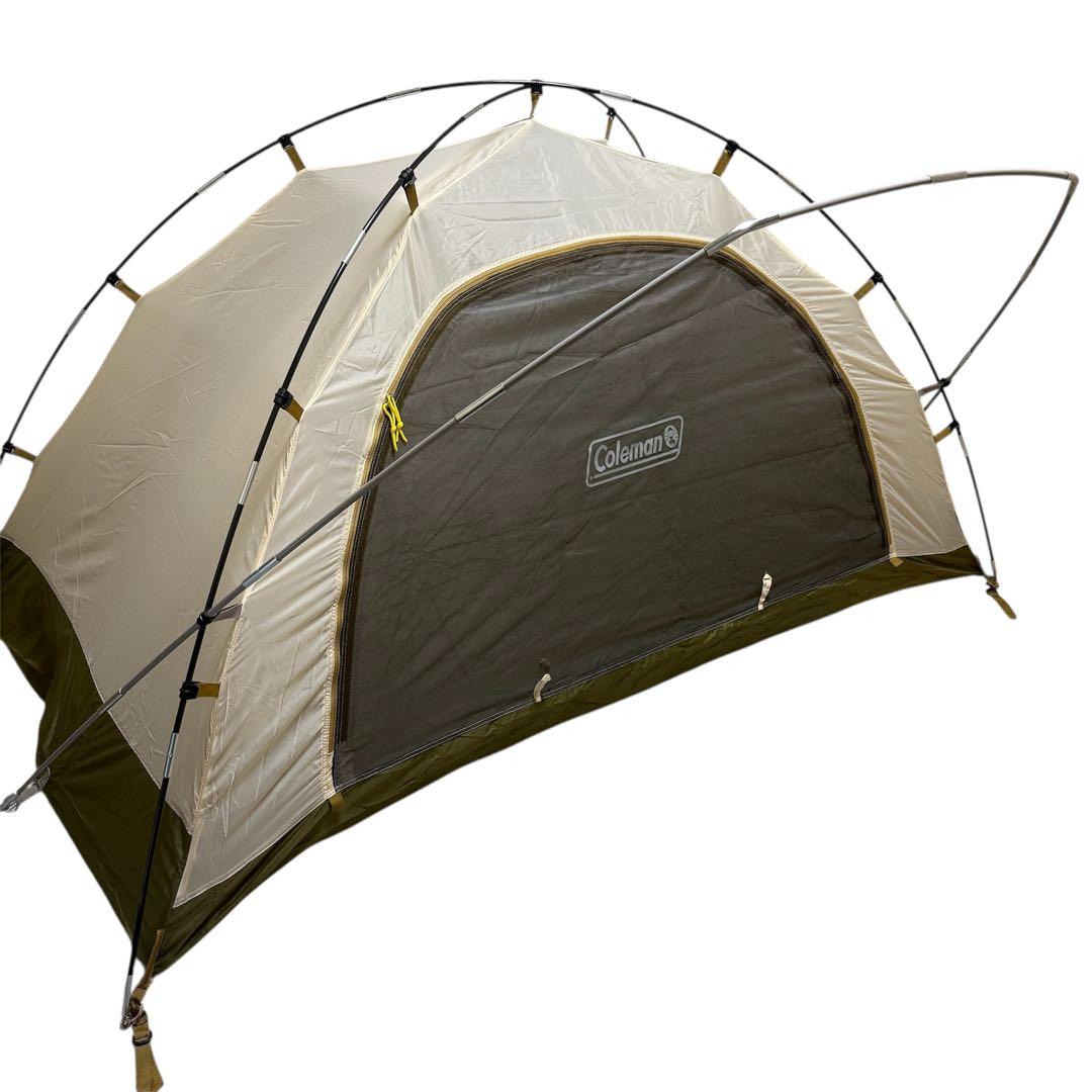 コールマン ツーリングドーム STテント+純正未使用スチールキャノピーポール付き