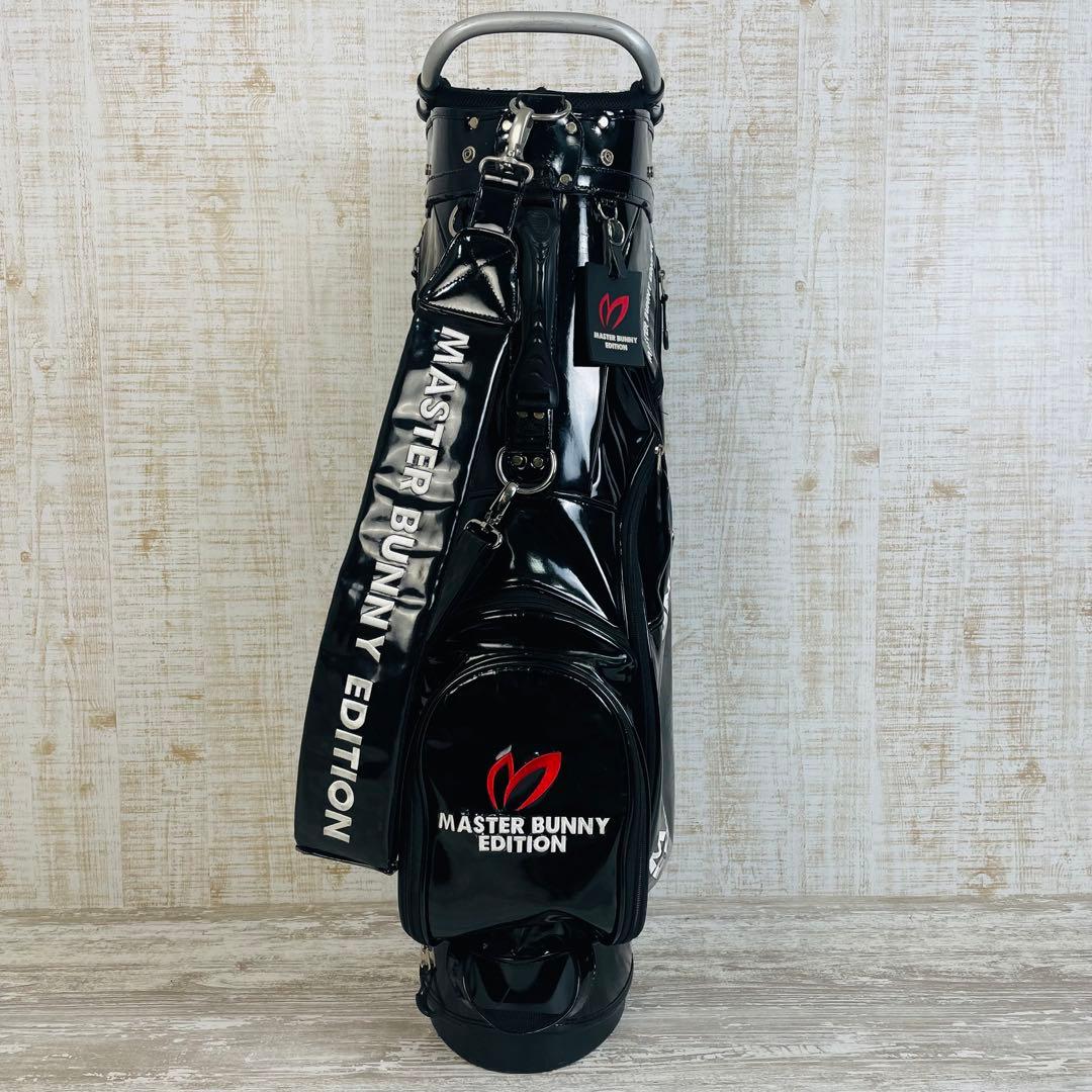マスターバニーエディション　総エナメル　スタンド　キャディバッグ　ブラック9型