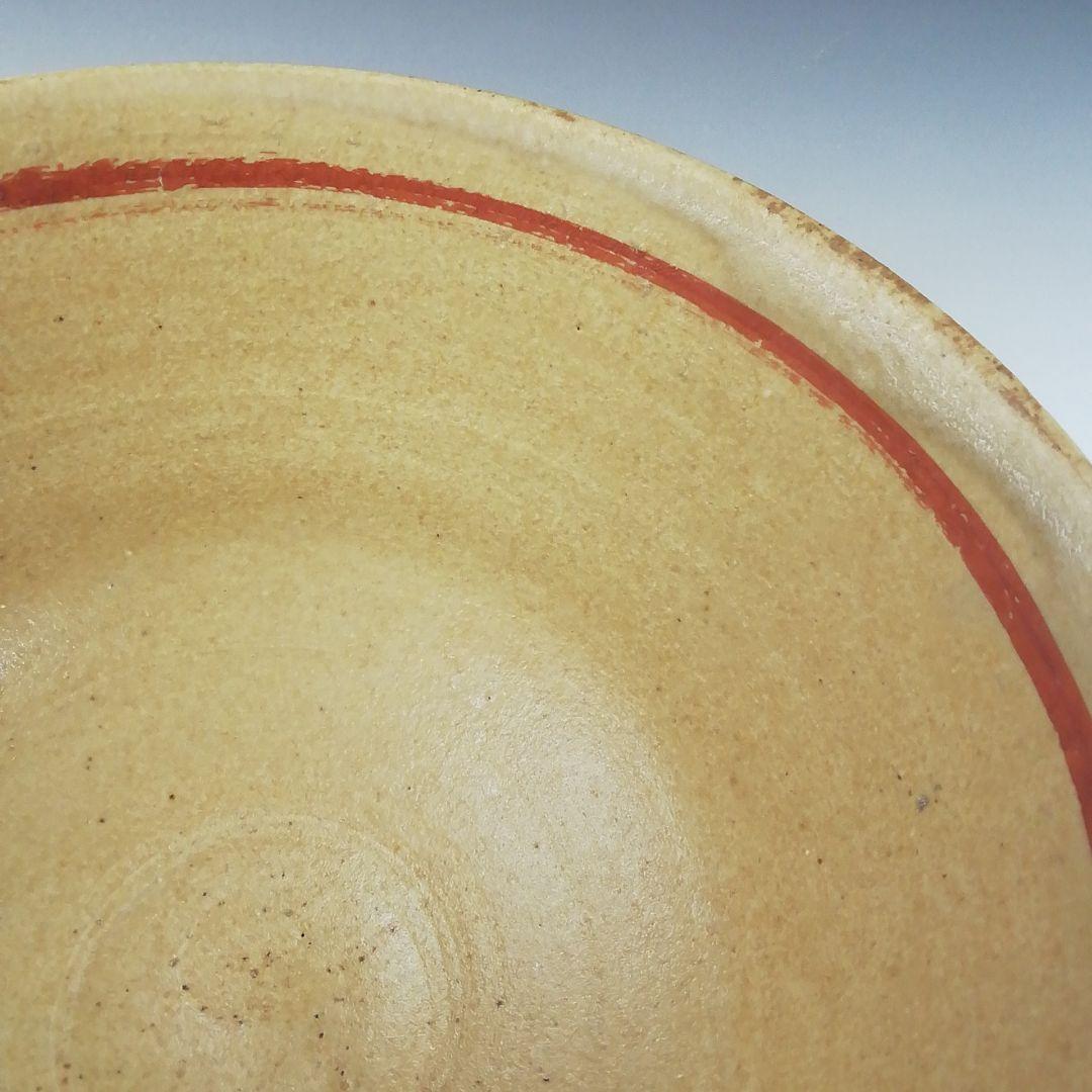 Ｔ６３５　茶碗　『赤絵茶碗』『安可祢窯　栗木伎茶夫』　共箱　抹茶碗　茶道具