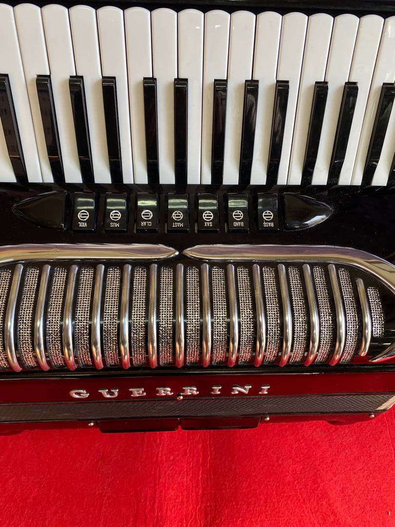 GHERRNI 41鍵軽量9.5k赤蛇腹即演奏可同じ型でも黒スイッチ優れたリ-ド