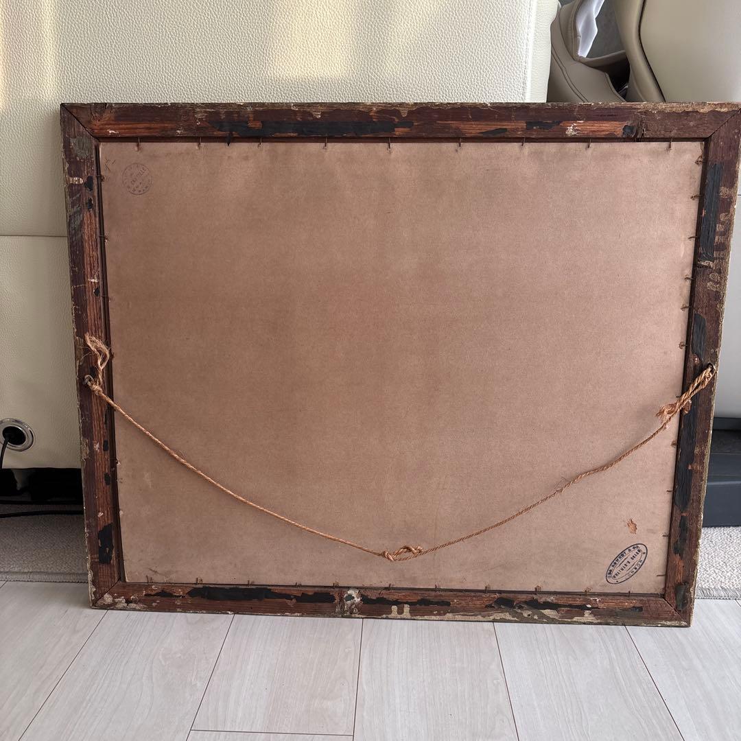 フランスアンティーク 水彩画 薔薇