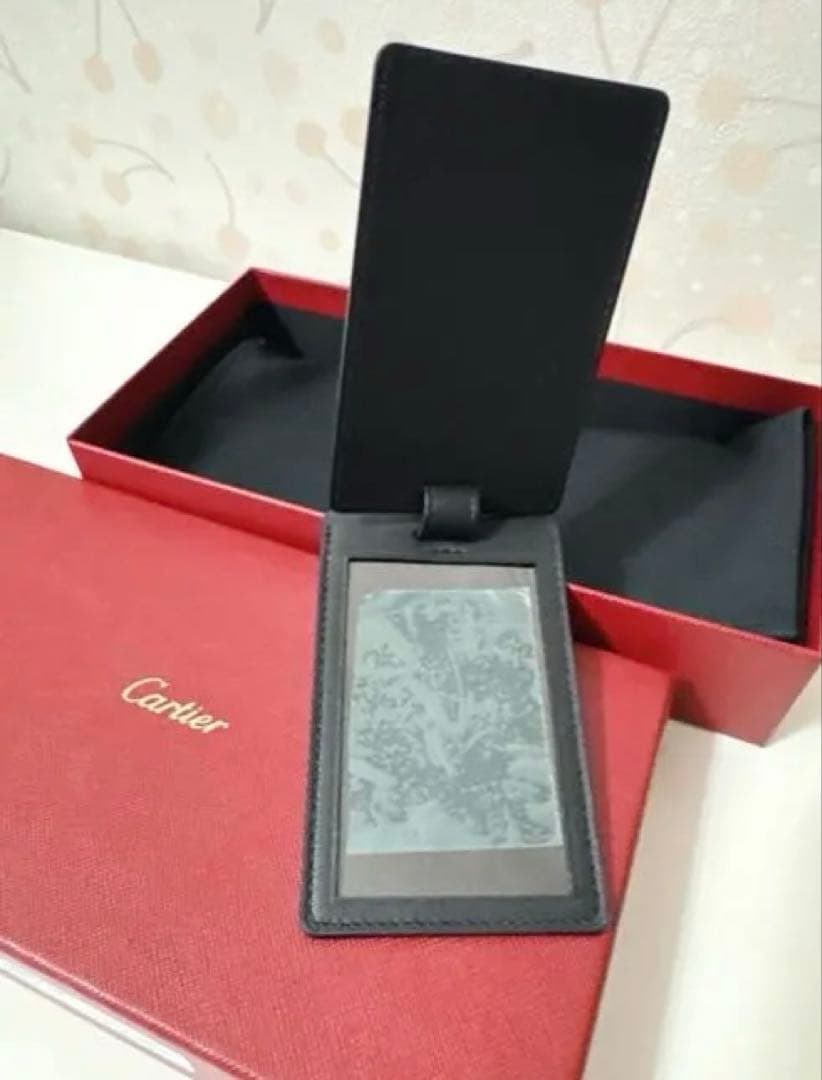 【新品未使用品】Cartier カルティエネームタグ　ラゲージタグ旅行　ブラック