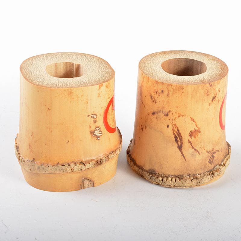 茶道具　竹蓋置　一双　建仁寺竹田益州花押　書付箱　M　R5359