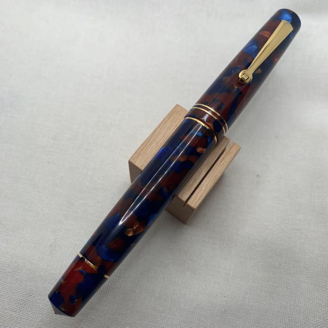 【美品】レオナルド　モーメントゼロ　万年筆　14K M ピエトラマリーナ