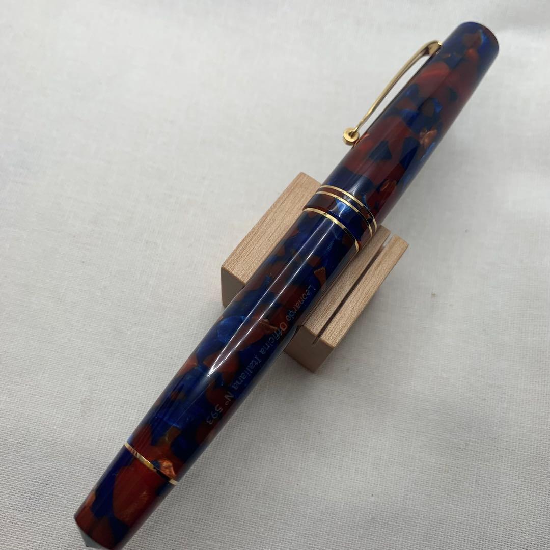 【美品】レオナルド　モーメントゼロ　万年筆　14K M ピエトラマリーナ