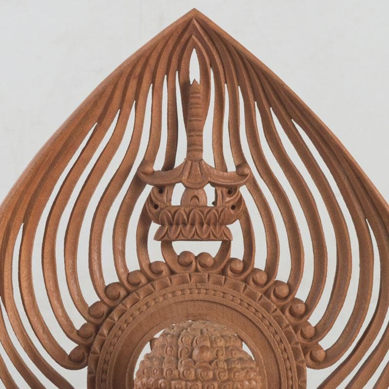 江戸(倉庫)　仏教美術　桧彫刻　大日如来像　仏像　置物　V　9312