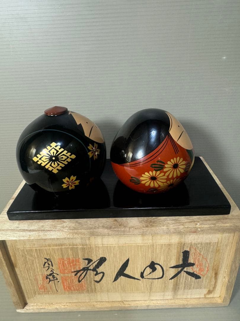 2598 大内人形　郷土人形 雛人形 伝統工芸 共箱有り