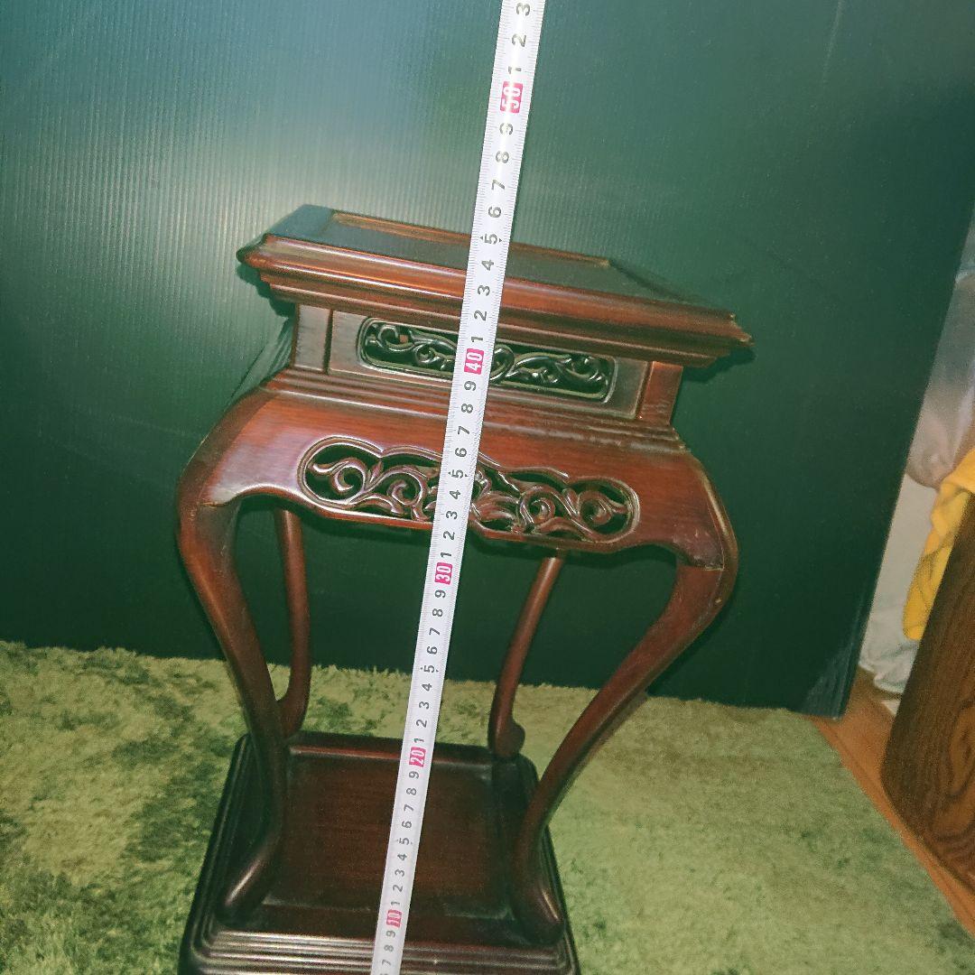 花台、唐木、透かし彫、香炉台