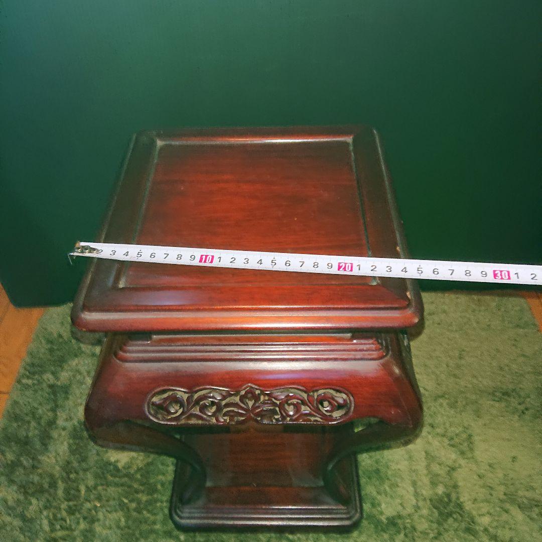 花台、唐木、透かし彫、香炉台