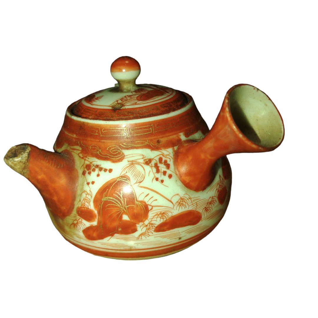 赤絵古九谷焼　煎茶茶器セット　骨董