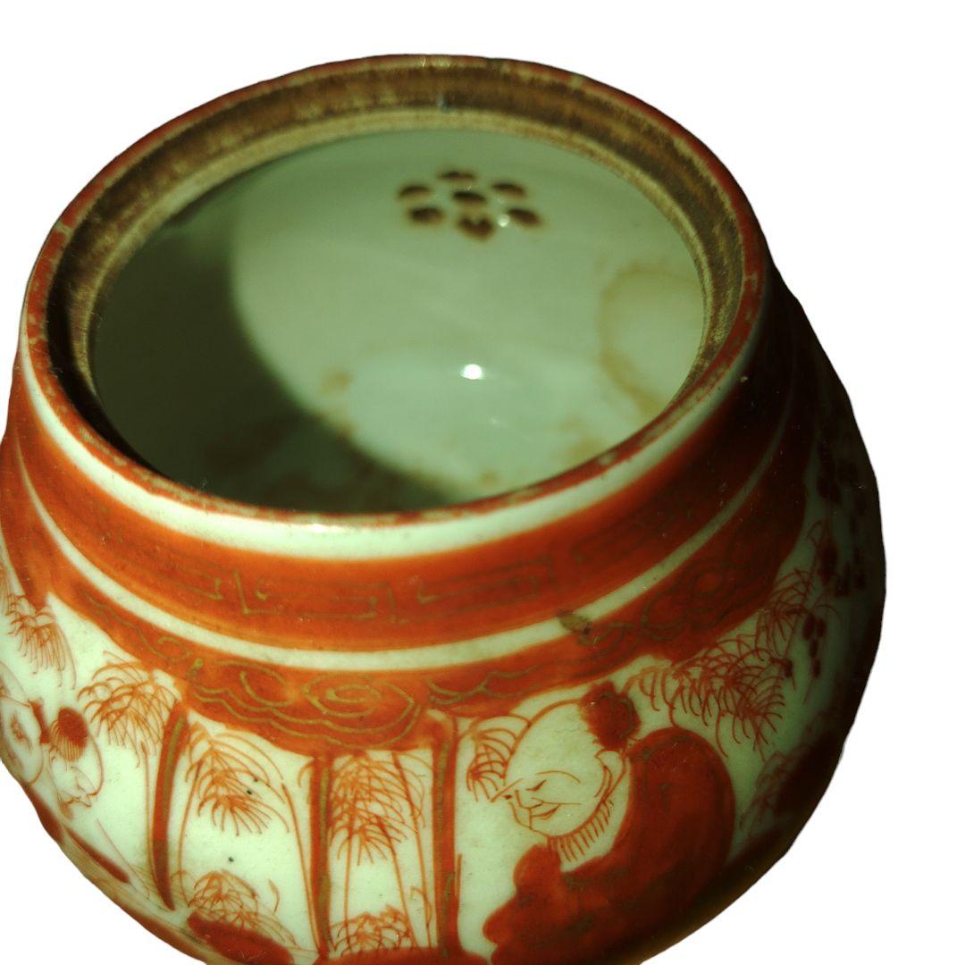 赤絵古九谷焼　煎茶茶器セット　骨董