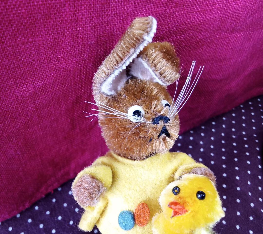 うさぎドイツシュコー☆テディベアschucoラビットミニチュアビンテージひよこ