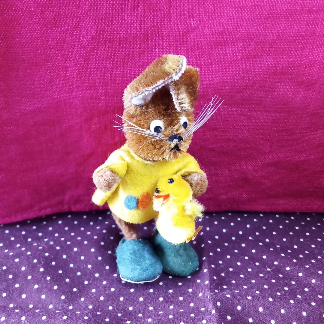 うさぎドイツシュコー☆テディベアschucoラビットミニチュアビンテージひよこ