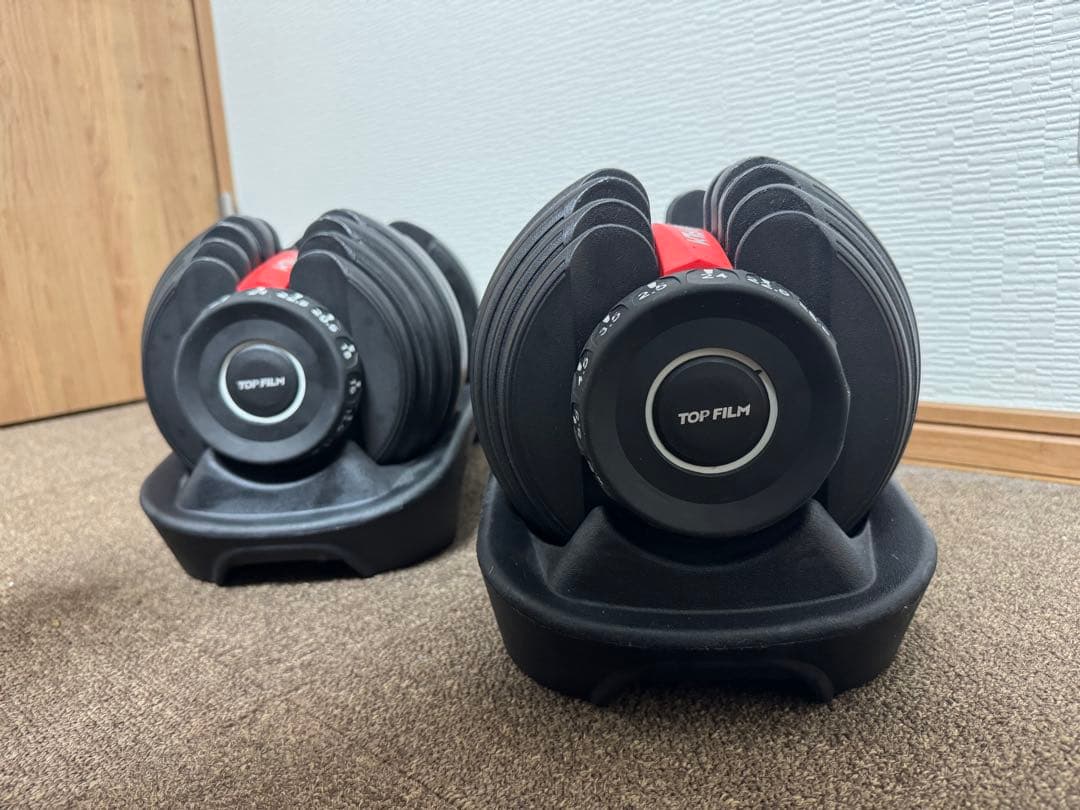 【美品】TOP FILM 可変式ダンベル 24kg×2個セット　直接引き渡し