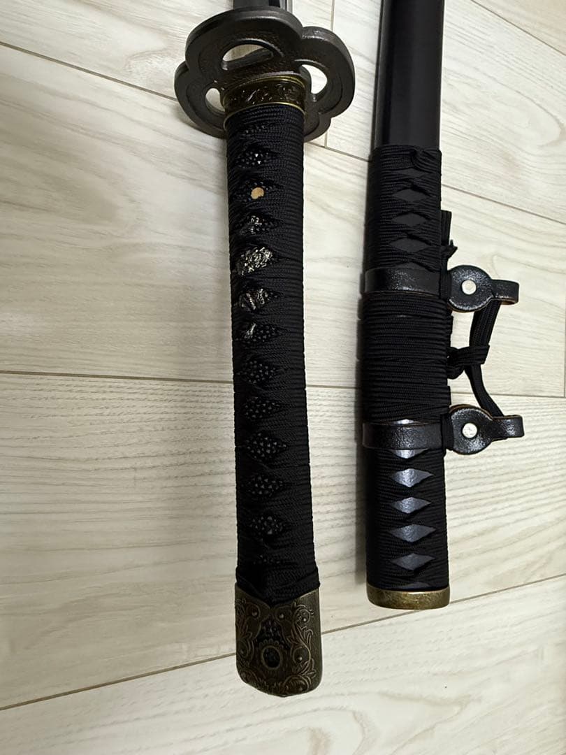 【新品】美術刀剣　模造刀　山本勘助拵え（黒鞘）武田信玄の伝説的軍師　稽古　舞台