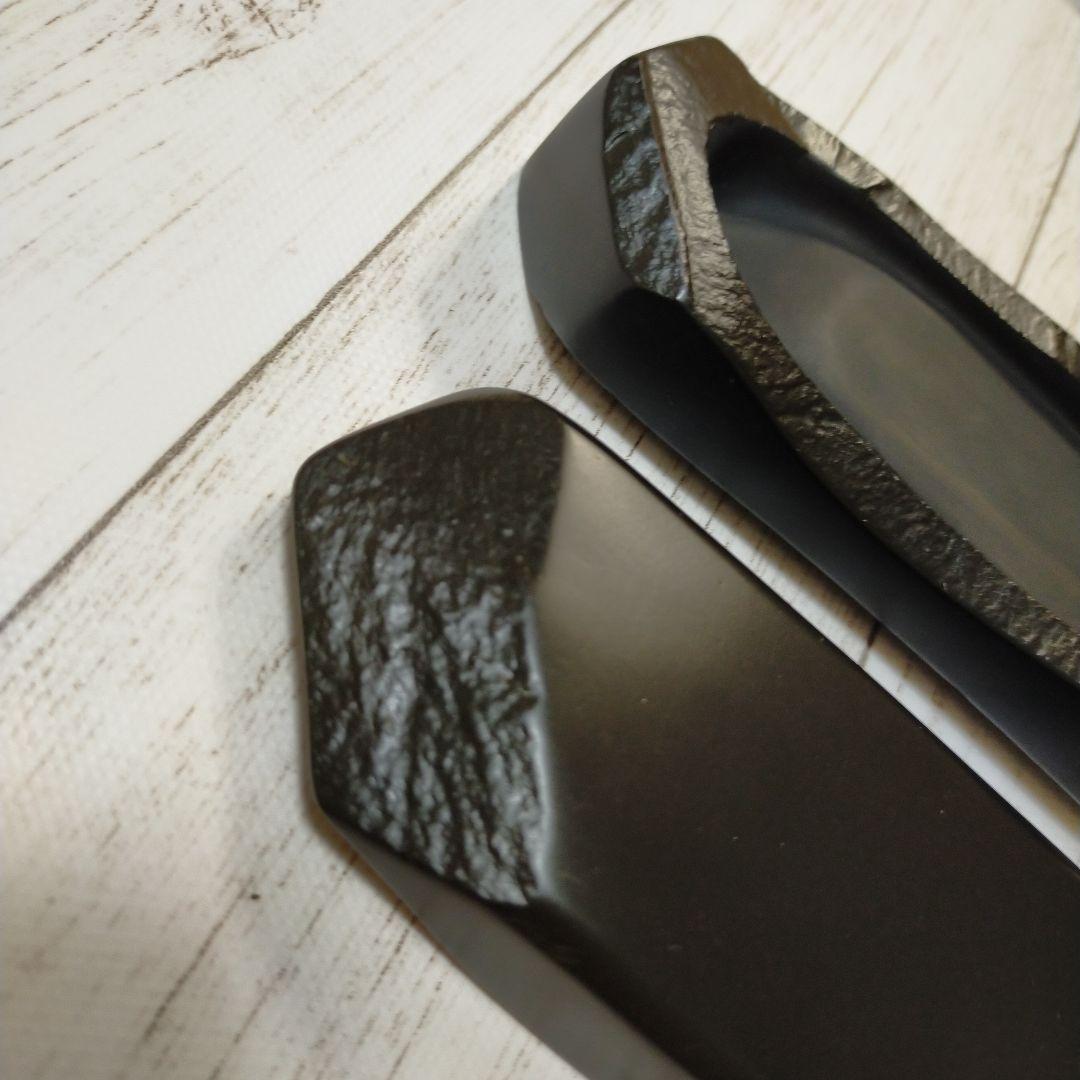 屋久島硯　銹水石　秀命　天然硯