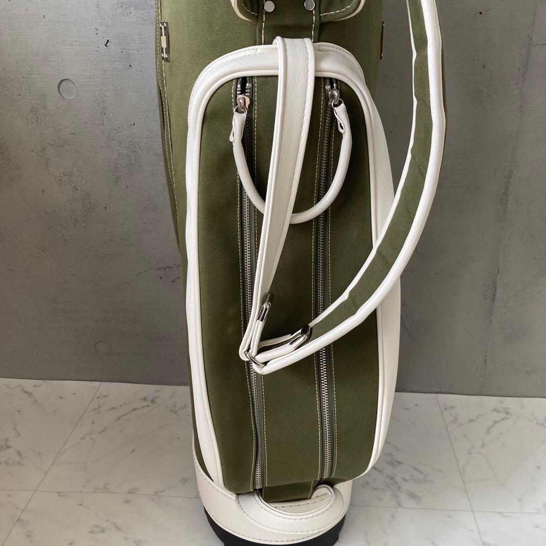 定価97900円⛳️極美品 木の庄帆布 クロスハンドルキャディバッグ グリーン