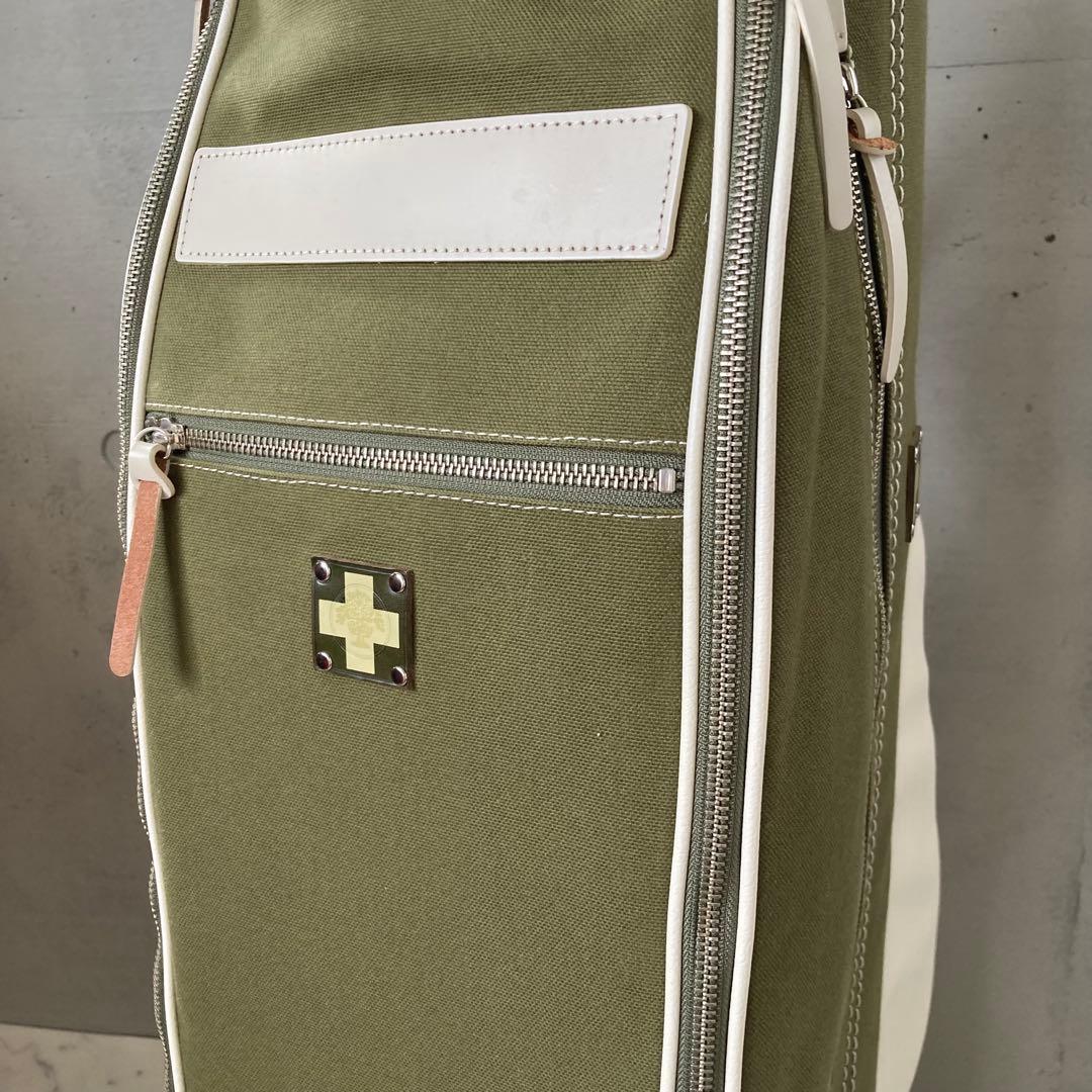 定価97900円⛳️極美品 木の庄帆布 クロスハンドルキャディバッグ グリーン