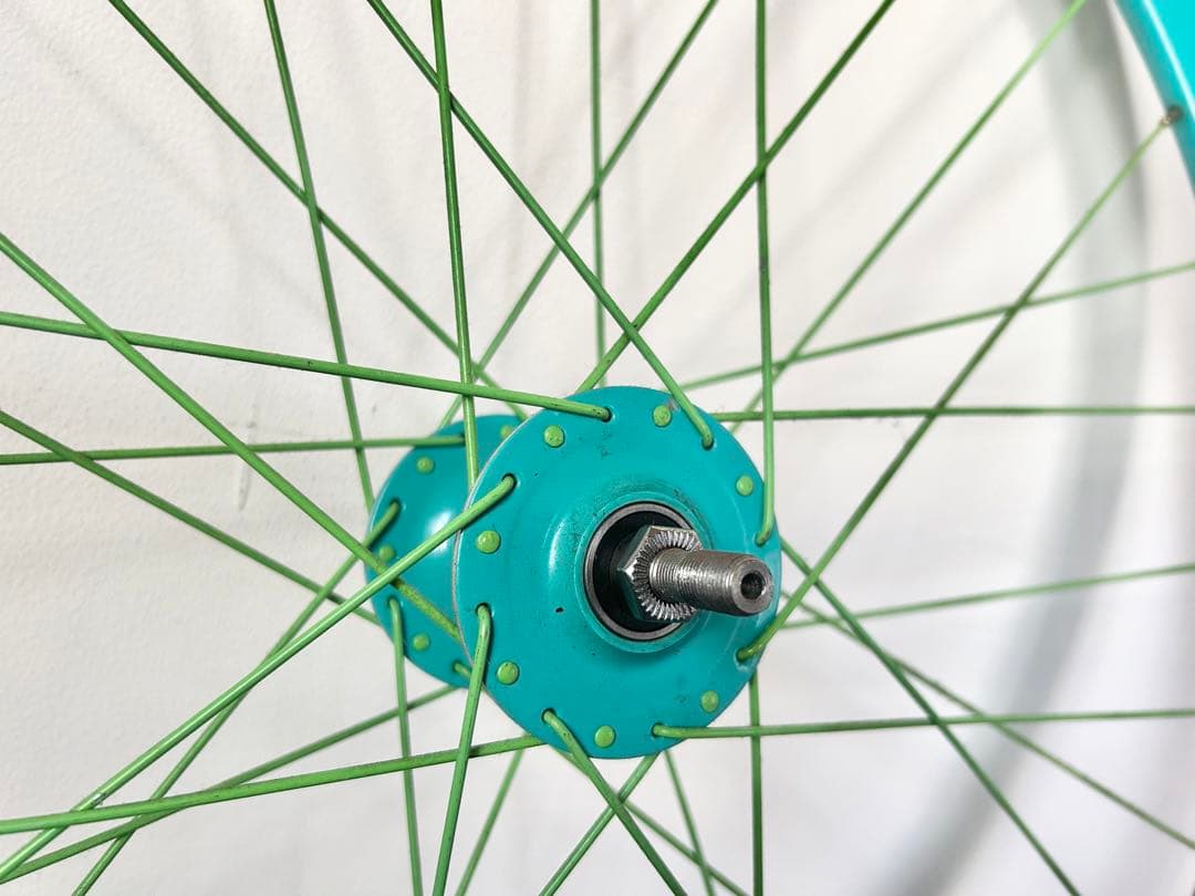 【ピスト用フロントホイール】貴重なオシャレグリーン