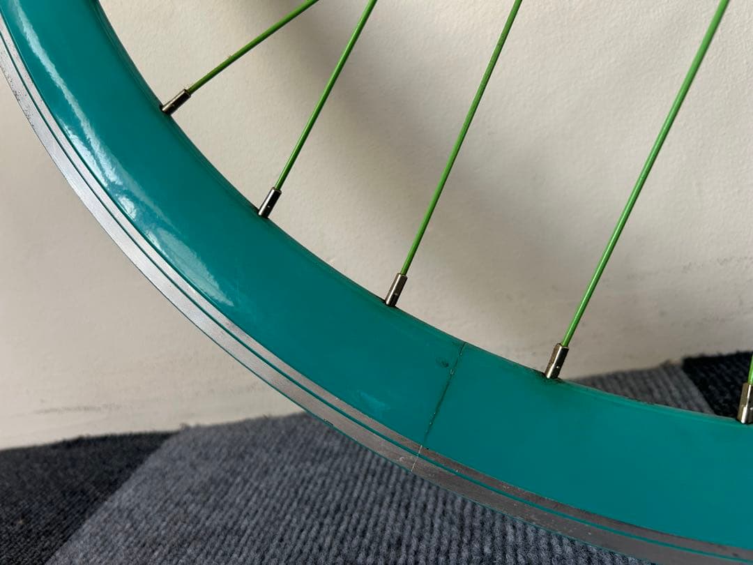 【ピスト用フロントホイール】貴重なオシャレグリーン