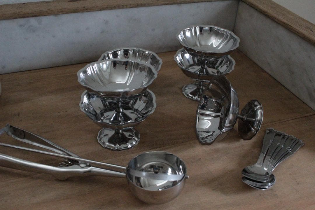 France Brocante アイスカップ 【S】サイズ2個セット/スプーン付