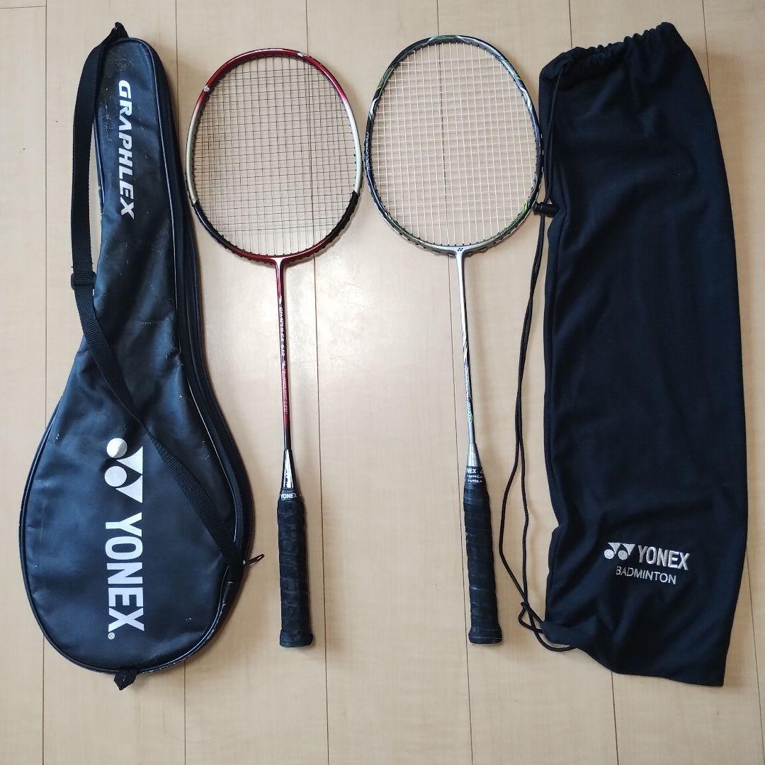 YONEX NANORAY900 GRAPHLEX613 ラケット2本 グリップ