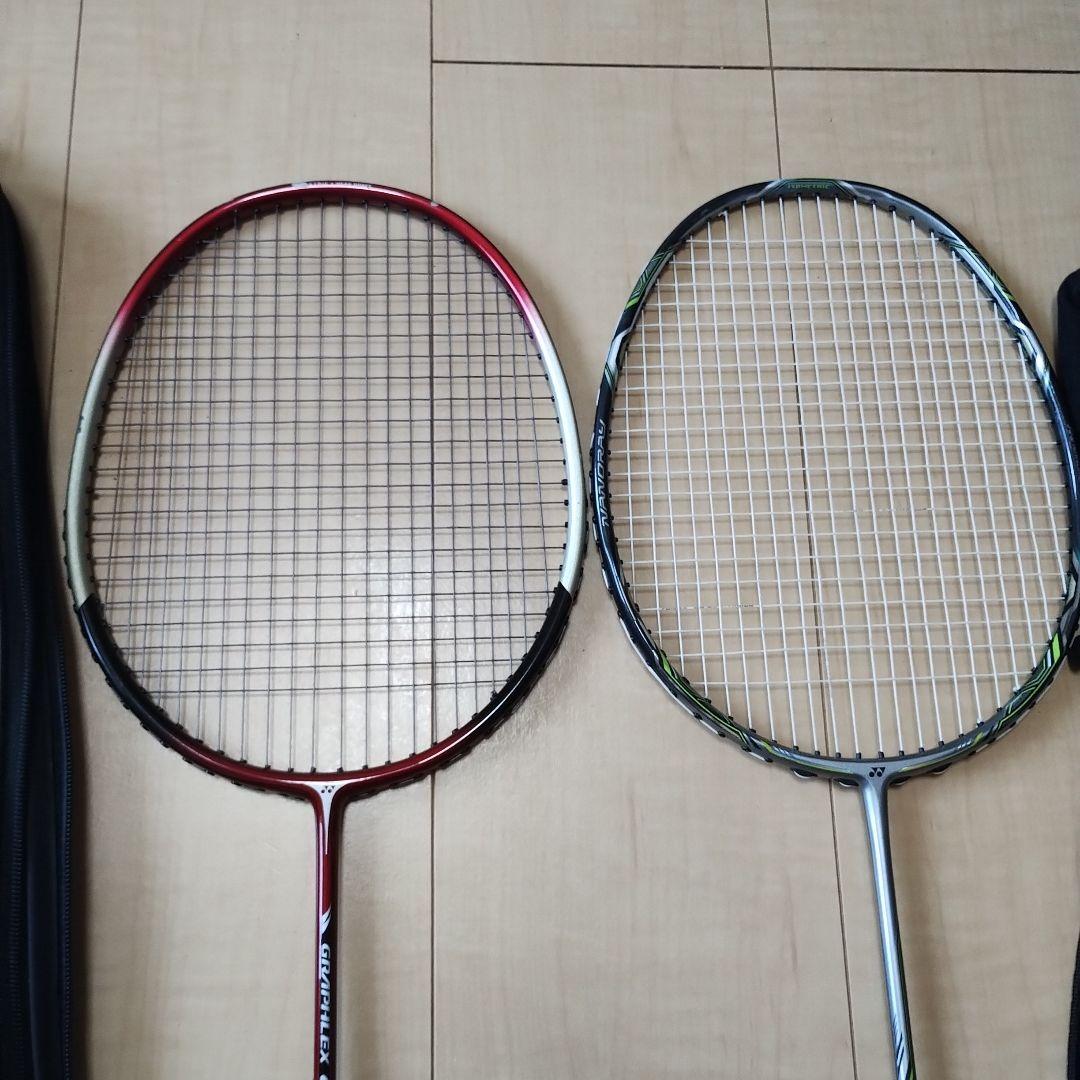 YONEX NANORAY900 GRAPHLEX613 ラケット2本 グリップ