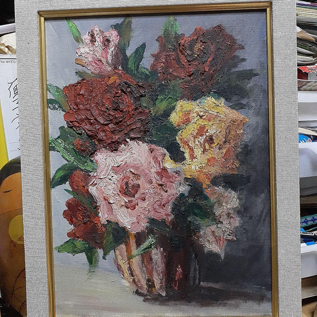 油絵　ばら　林　武