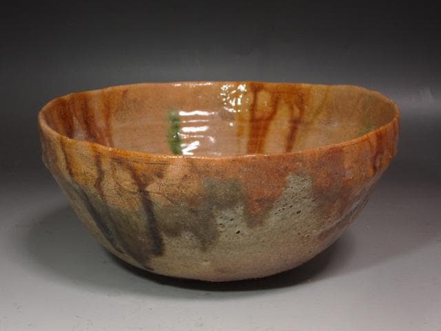 ☆　7代　大樋長左衛門　菓子器　9代極め　裏千家　十五代　鵬雲斎の花押☆y403