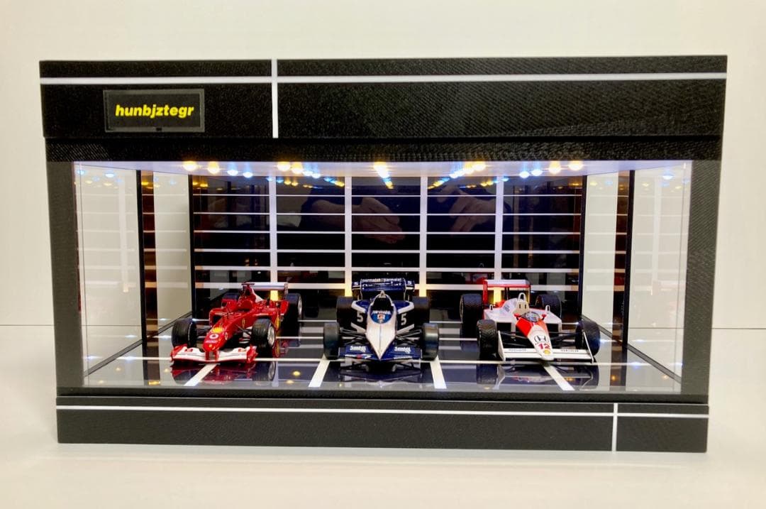 1/18展示2〜3台可・モダンBK・ディスプレーBOX / ネオジオラマ