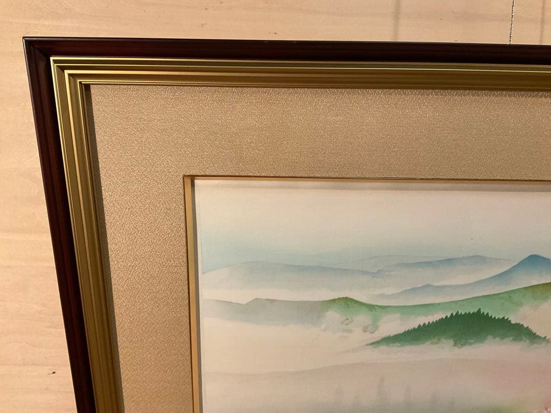 奥村土牛　「吉野」　木版画　落款・エディション・作品証明シール有り