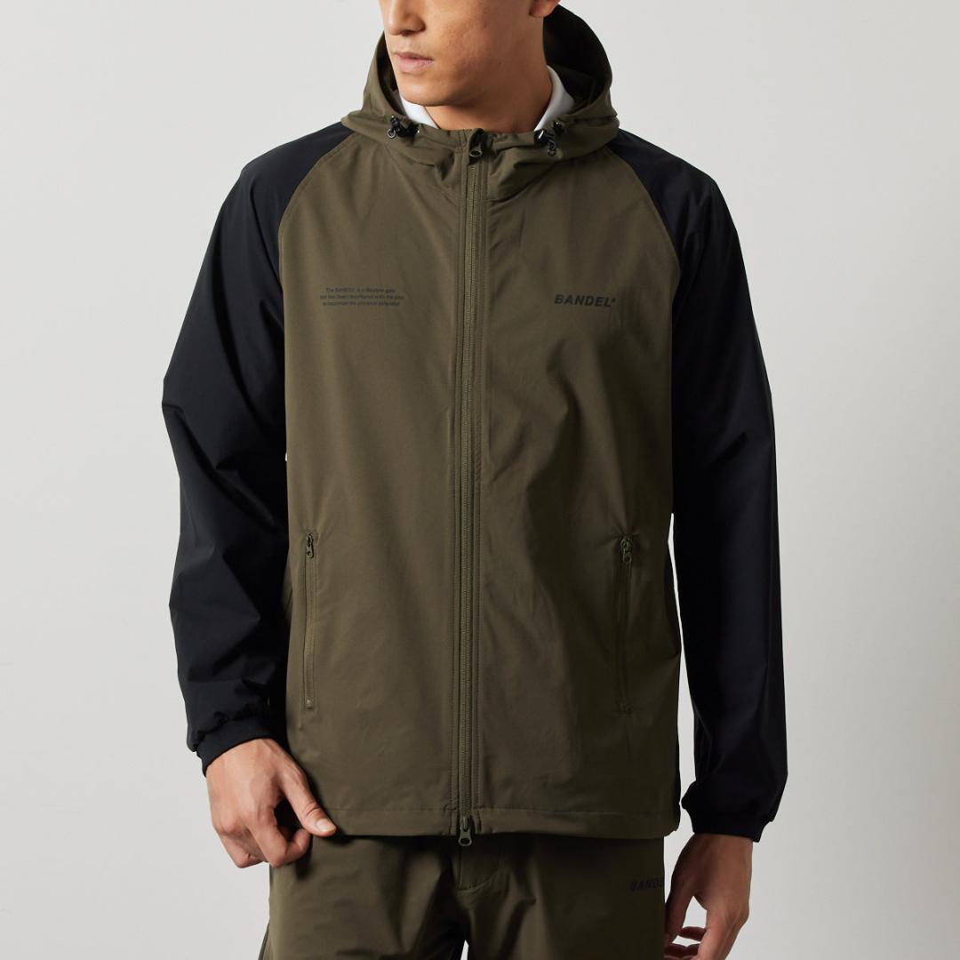 BANDEL フード付きジャケット セットアップ KHAKI×BLACK　新品