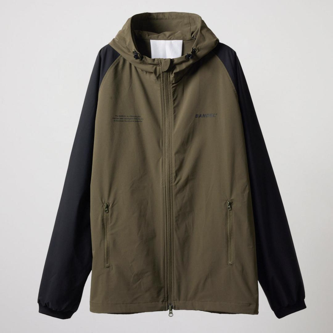 BANDEL フード付きジャケット セットアップ KHAKI×BLACK　新品