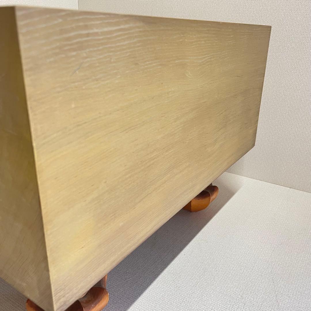 囲碁盤　脚付碁盤 厚さ約20cm へそ 蓋付