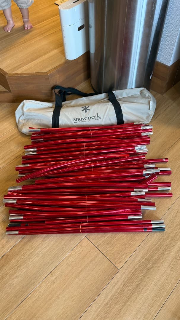 スノーピーク ランドロックアイボリーRED FRAME グランドシート・マット付