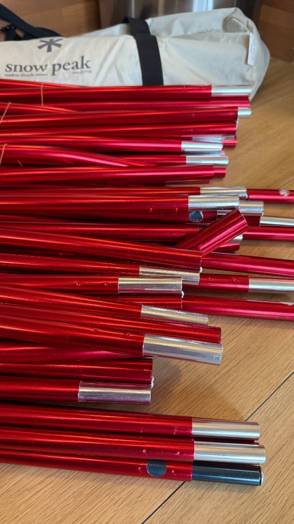 スノーピーク ランドロックアイボリーRED FRAME グランドシート・マット付