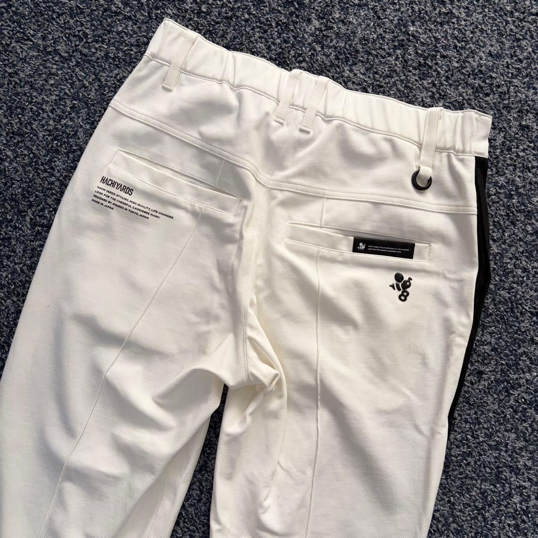 8YARDS　ハチヤーズ　ストレッチ　パンツ　ゴルフウェア　ホワイト系　サイズS