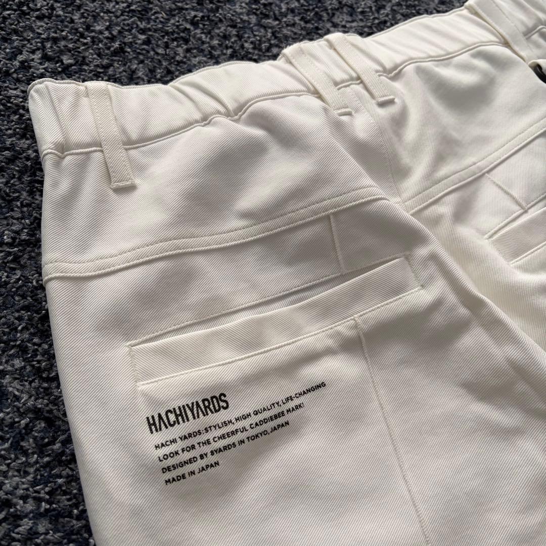 8YARDS　ハチヤーズ　ストレッチ　パンツ　ゴルフウェア　ホワイト系　サイズS