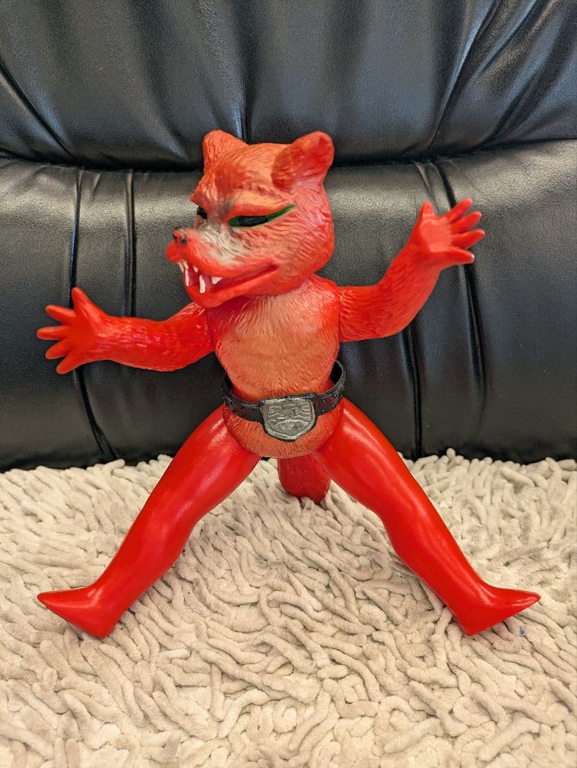 ソフビ　当時物　仮面ライダー　ムササビドール　旧バンダイ　昭和　フィギュア