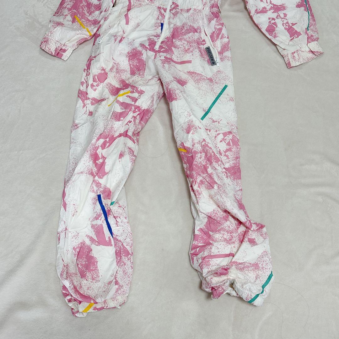 ✨一点限り✨【38】スキーウェア 女性用 オーバーオール ホワイト/ピンク