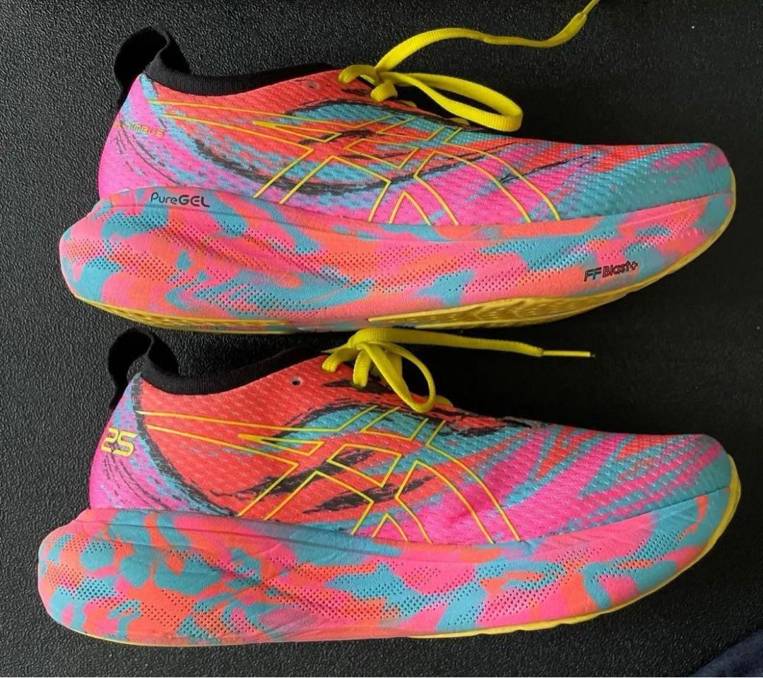 ASICS Gel-Nimbus 25 ピンク/ブルー/イエロー 25cm