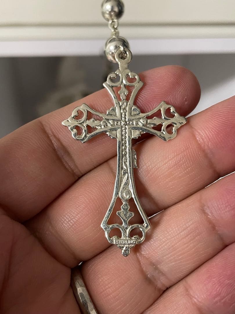 シルバー925製 4大天使のメダイのロザリオ キリスト教聖品