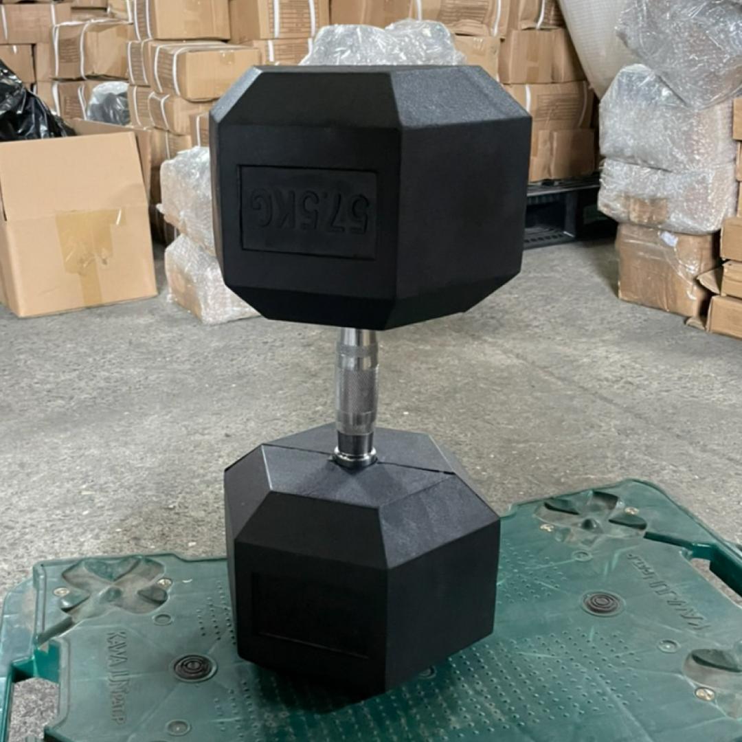 ラバー ヘックス ダンベル 57.5kg × 2個 セット