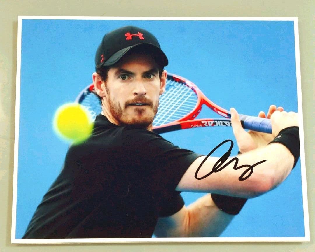 セール中…アンディ・マレー直筆サイン入り超大型写真…イギリス・プロテニス