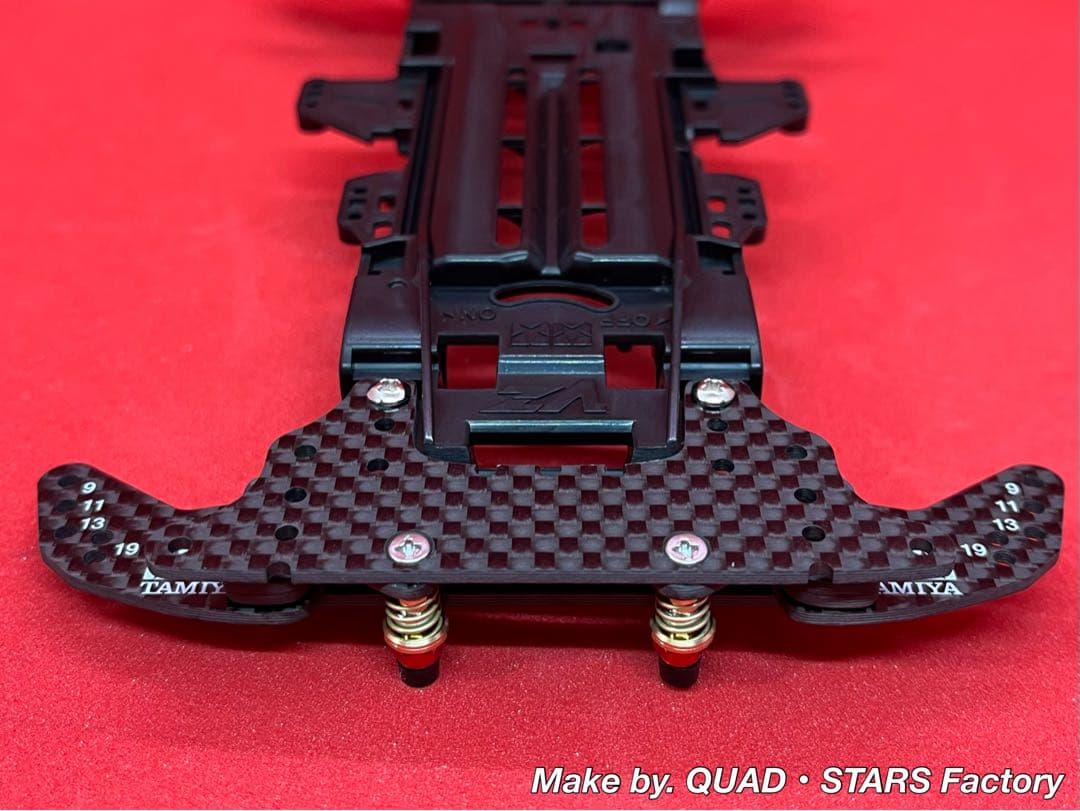 【ミニ四駆・VZ用】2軸ATピボットバンパー　J-CUP2022／カーボン