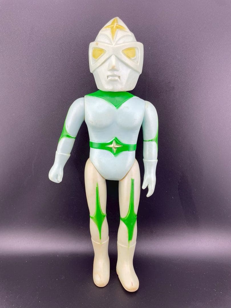 【中古品】テロン様　当時物 ミラーマン風 無版権 パチ 面取れ ソフビ 昭和