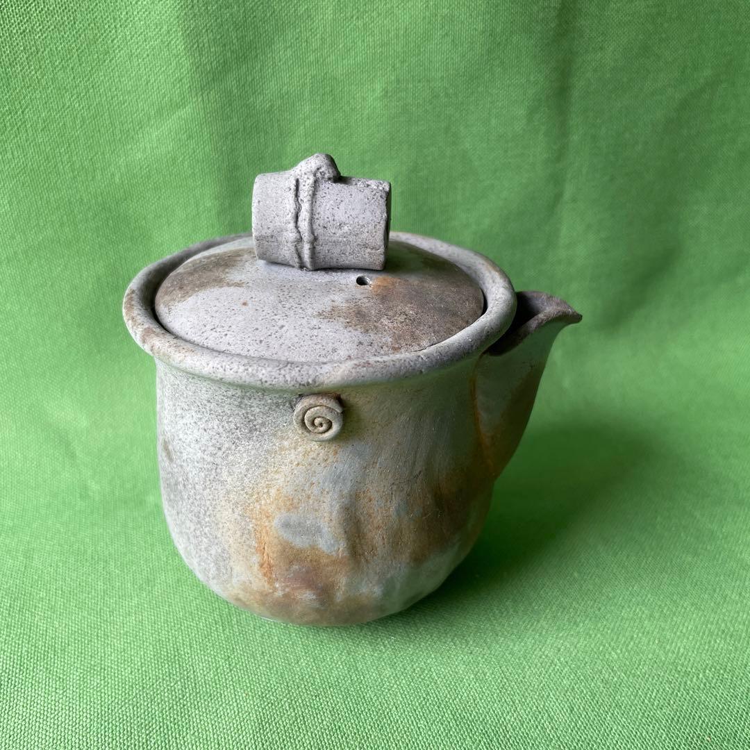 備前焼 手びねり 宝瓶 竹摘み さんぎり③