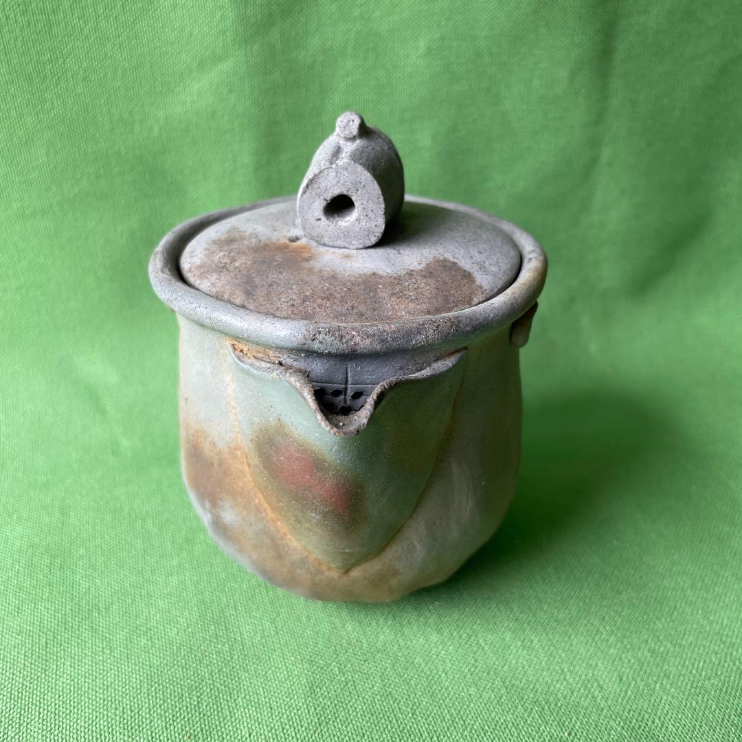 備前焼 手びねり 宝瓶 竹摘み さんぎり③