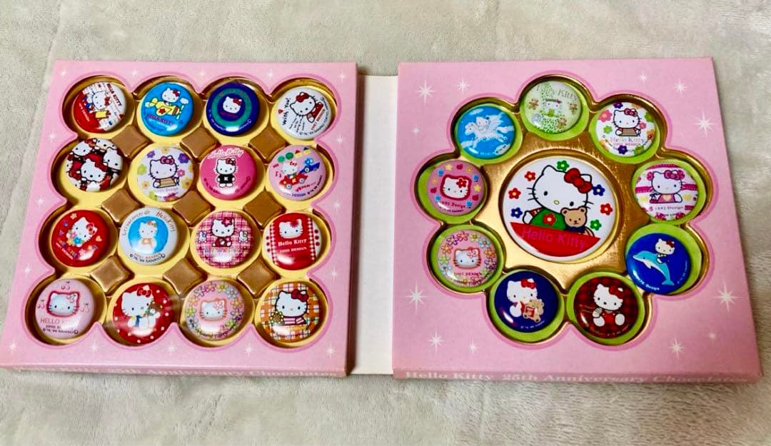 サンリオ キティ25周年アニバーサリー缶記念バッチ【激 レア❗️】スワン