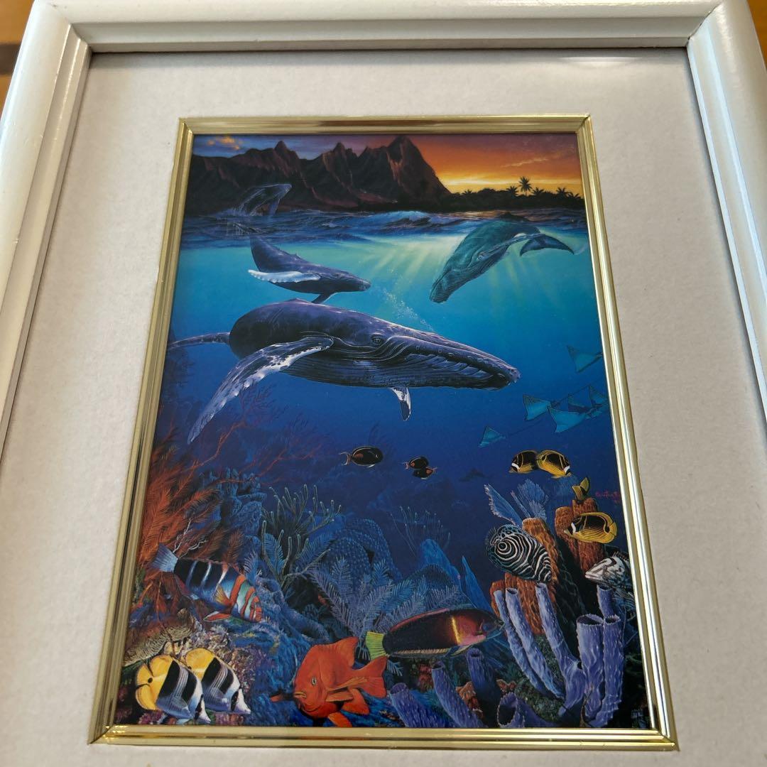 最終値下げ！　クリスチャン　ラッセン　公式　ハワイ　WHALE　ポスター